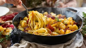 « Je la prépare en 10 minutes » : ma poêlée poireaux-pommes-lardons facile et rapide pour la famille
